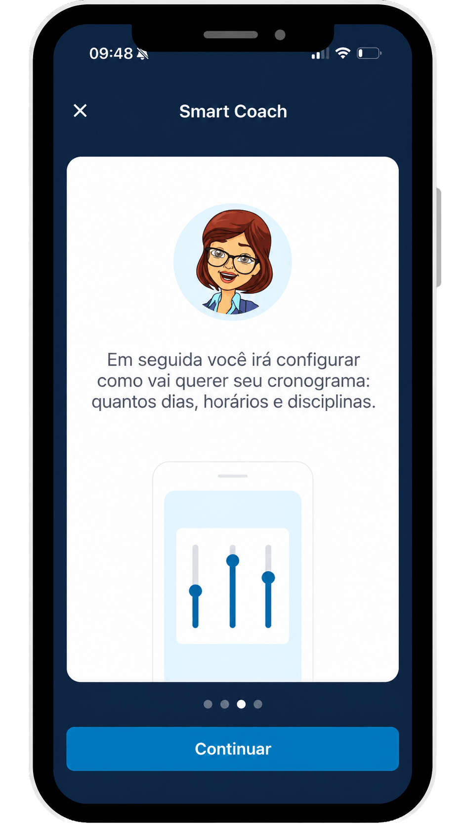 Segundo passo: configurar o cronograma com dias, horários e disciplinas