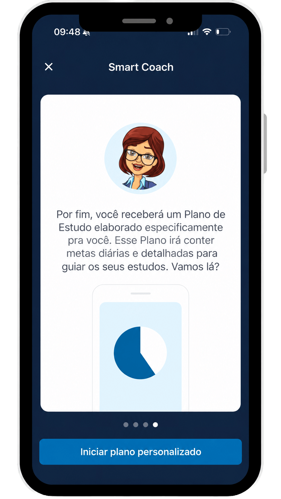 Terceiro passo: receber um Plano de Estudo com metas diárias detalhadas